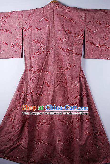Asian Japanese Ceremony Clothing Printing Amaranth Kimono Traditional Japan National Yukata Costume for Men