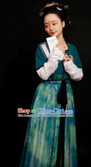 Chinese Traditional Tang Dynasty Palace Maidservant Hanfu Dress Ancient Drama Court Lady Replica Costumes for Women