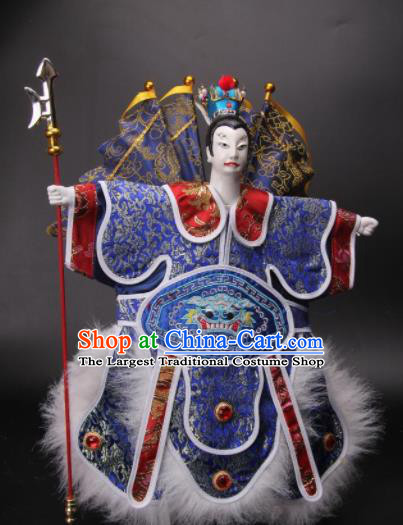 Traditional Chinese Handmade General Lv Bu Puppet Marionette Puppets String Puppet Wooden Image Arts Collectibles