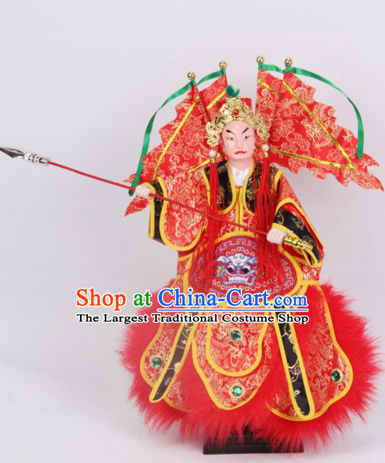 Chinese Traditional Beijing Opera Takefu Ma Chao Marionette Puppets Handmade Puppet String Puppet Wooden Image Arts Collectibles