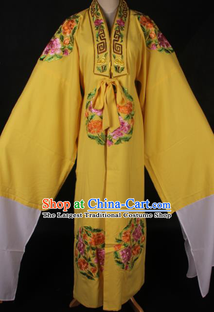 Traditional Chinese Shaoxing Opera Niche Embroidered Yellow Gown Ancient Gifted Scholar Costume for Men