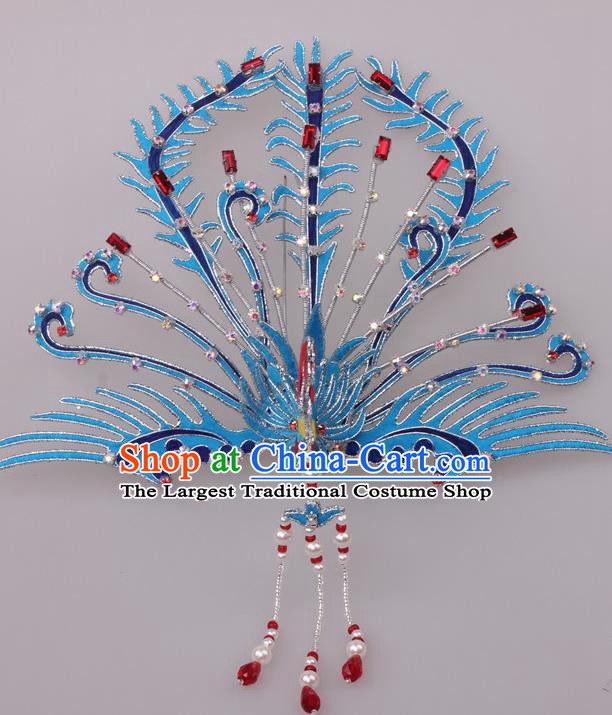 Traditional Chinese Shaoxing Opera Diva Phoenix Coronet Hairpins Ancient Princess Hair Accessories Headwear for Women