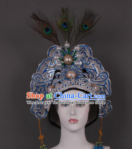 Traditional Chinese Shaoxing Opera Niche Feather Hat Ancient Gifted Scholar Headwear for Men