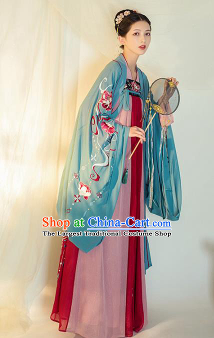 Chinese Ancient Drama Imperial Consort Hanfu Dress Traditional Tang Dynasty Court Concubine Replica Costumes for Women
