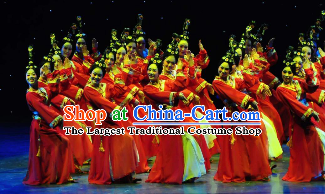 Traditional Chinese Classical Dance Luo Shen Yan Zixi Costume Stage Show Beautiful Dance Water Sleeve Dress for Women