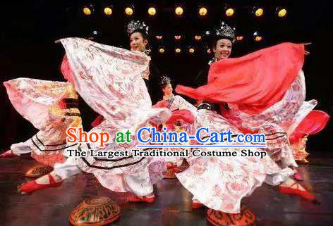 Chinese Beautiful Dance Tong Que Ji Costume Traditional Han Dynasty Classical Dance Competition Dress for Women