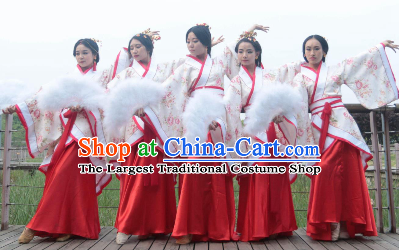 Chinese Beautiful Dance Wu Gui Costume Traditional Fan Dance Classical Dance Competition Dress for Women