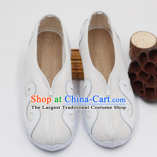 Chinese Traditional Martial Arts Kung Fu White Shoes Tai Chi Taoist Priest Shoes for Men