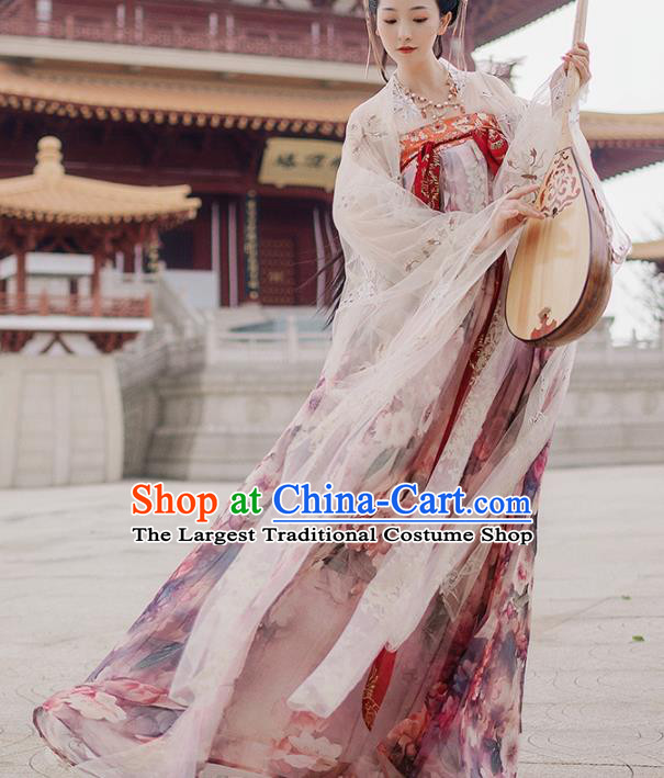 Traditional Chinese Tang Dynasty Court Dance Hanfu Dress Ancient Imperial Consort Replica Costumes for Women