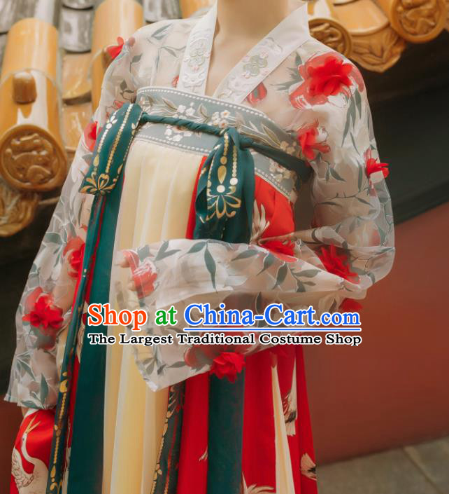 Traditional Chinese Tang Dynasty Court Maid Hanfu Dress Ancient Imperial Consort Replica Costumes for Women