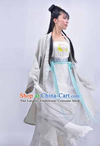 Chinese Traditional Song Dynasty Country Lady Replica Costumes Ancient Village Girl Hanfu Dress for Women