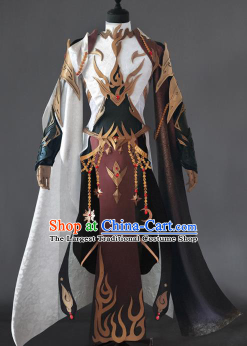 Chinese Ancient Drama Cosplay Royal Highness General Armor Clothing Traditional Hanfu Swordsman Costume for Men