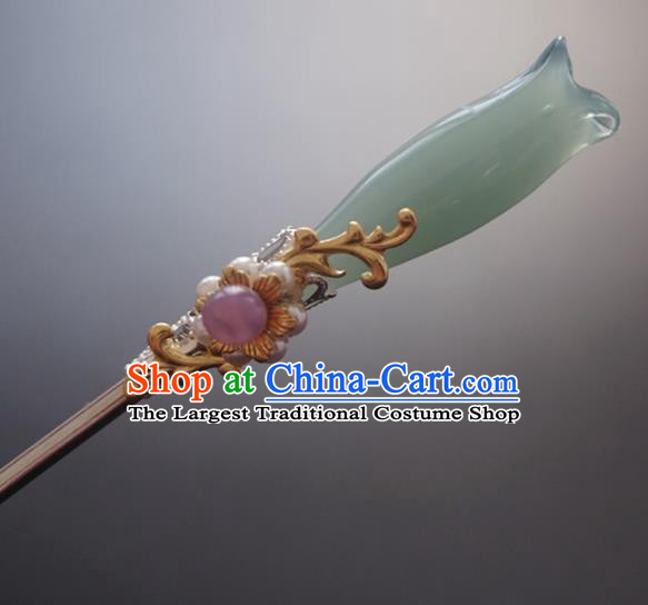 Chinese Ancient Princess Magnolia Hairpins Traditional Handmade Hanfu Hair Accessories for Women