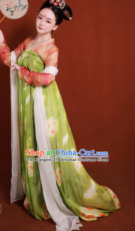 Traditional Chinese Tang Dynasty Palace Lady Hanfu Dress Ancient Drama Imperial Consort Dance Replica Costumes for Women