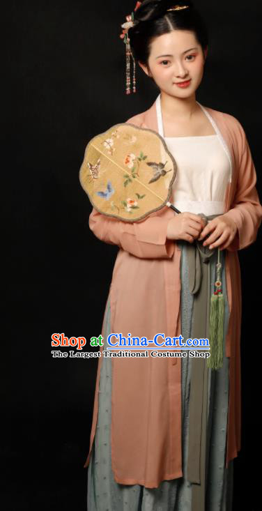 Traditional Chinese Song Dynasty Silk Hanfu Dress Ancient Drama Young Lady Replica Costumes for Women
