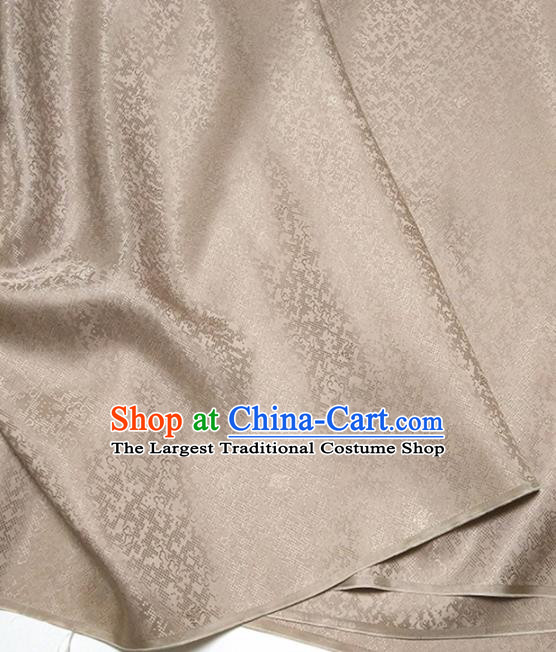 Asian Chinese Traditional Pattern Design Brown Brocade Silk Fabric China Hanfu Satin Material