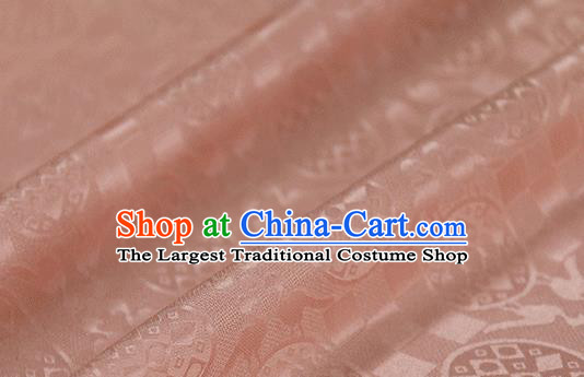 Asian Chinese Traditional Pattern Design Pink Silk Fabric China Qipao Material