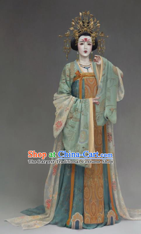 the Longest Day in Chang An Chinese Ancient Tang Dynasty Imperial Consort Replica Costumes and Headpiece Complete Set