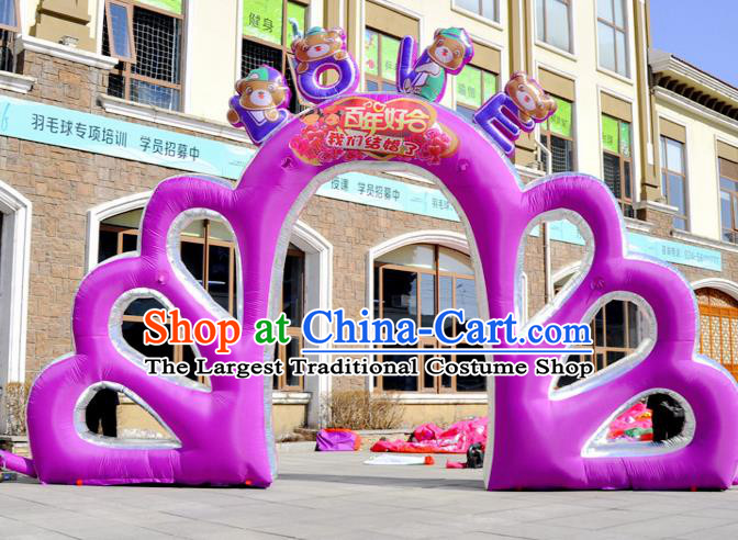 Large Christmas Inflatable Purple Archway Product Models Wedding Inflatable Arches