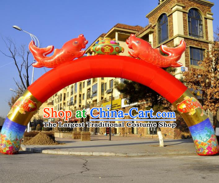 Large Chinese Opening Inflatable Carps Archway Product Models New Year Inflatable Arches