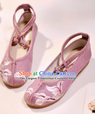 Asian Chinese Embroidered Pink Cloth Shoes Hanfu Shoes Traditional Opera Shoes Princess Shoes for Women
