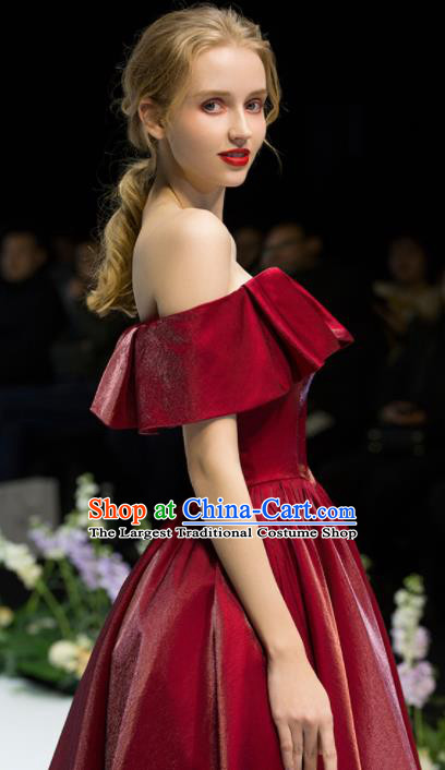 Custom Top Grade Off Shoulder Rosy Wedding Dress Bride Full Dress for Women