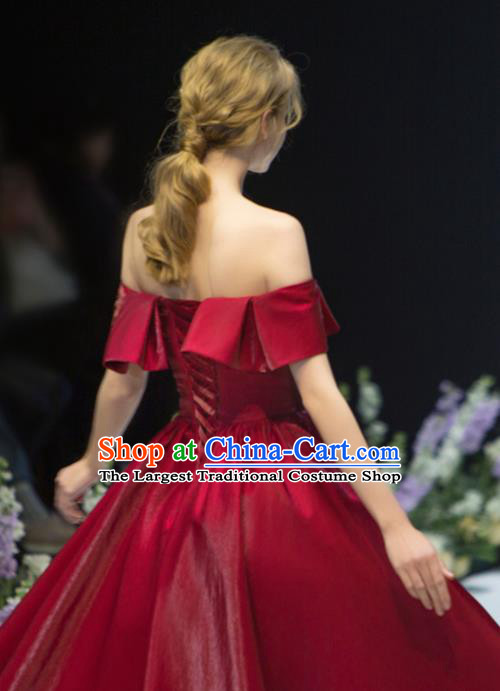Custom Top Grade Off Shoulder Rosy Wedding Dress Bride Full Dress for Women