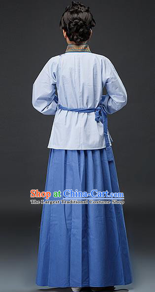 Traditional Chinese Ming Dynasty Housemaid Female Civilian Dress Ancient Drama Maidservant Costumes for Women