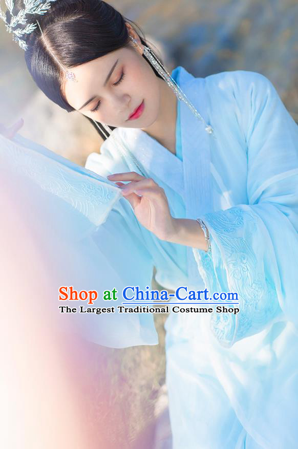 Chinese Ming Dynasty Female Swordsman Dress Traditional Hanfu Apparels Ancient Taoist Nun Historical Costumes