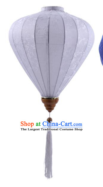 Handmade Chinese Classical White Silk Palace Lanterns Traditional New Year Decoration Lantern Spring Festival Lamp