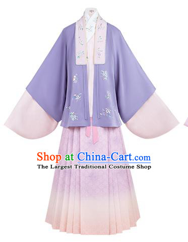 China Ming Dynasty Patrician Lady Costumes Traditional Ancient Hanfu Dress Royal Princess Clothing