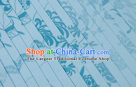 China Ancient Song Dynasty Apparels Country Woman Clothing Blue Hanfu Dress Complete Set