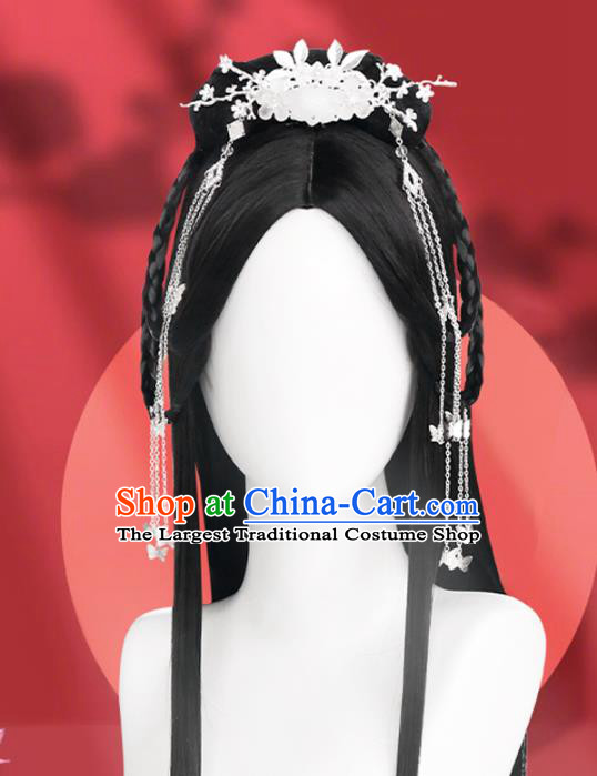 Chinese Han Dynasty Imperial Consort Wigs Quality Wigs China Best Chignon Wig Ancient Court Woman Wig Sheath