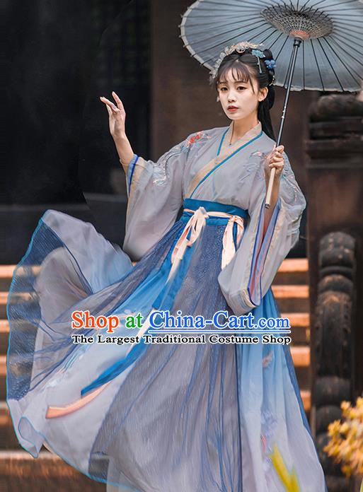 China Ancient Noble Lady Dress Traditional Jin Dynasty Court Princess Historical Costumes Hanfu Apparels