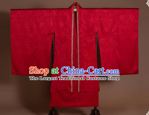 Ancient China Traditional Wedding Hanfu Clothing Song Dynasty Court Empress Red Historical Costumes Complete Set