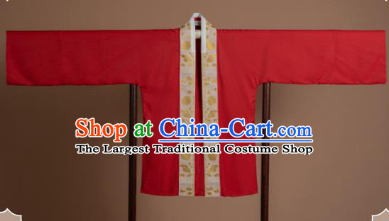 Ancient China Traditional Wedding Hanfu Clothing Song Dynasty Court Empress Red Historical Costumes Complete Set