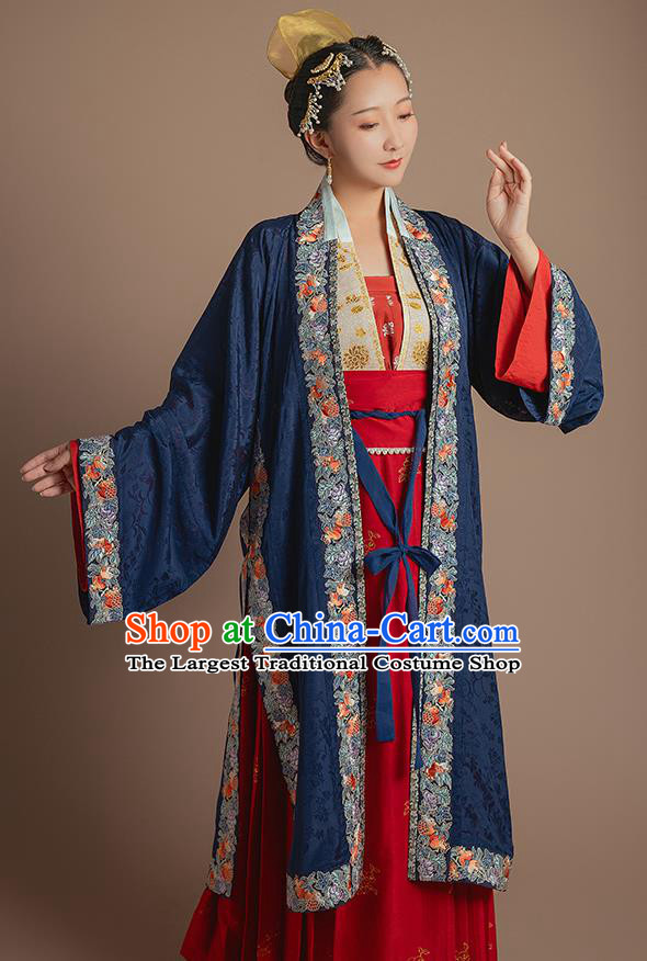 Ancient China Traditional Wedding Hanfu Clothing Song Dynasty Court Empress Red Historical Costumes Complete Set
