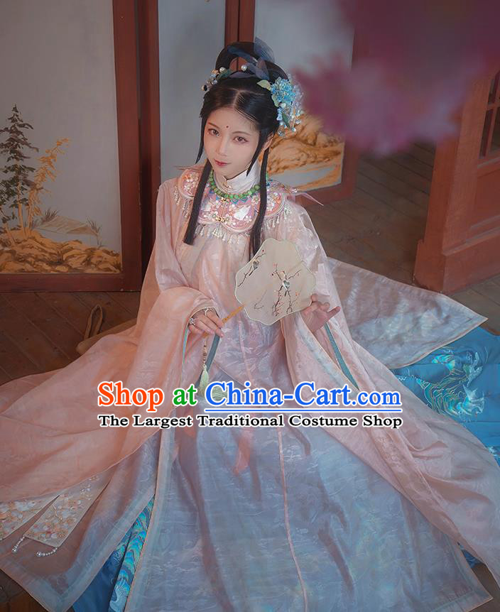Ancient China Ming Dynasty Palace Princess Clothing Traditional Hanfu Dress Court Lady Historical Costumes Full Set