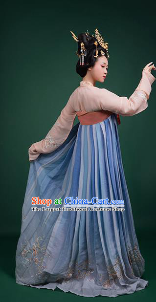 China Ancient Imperial Empress Historical Clothing Traditional Tang Dynasty Court Woman Hanfu Dress