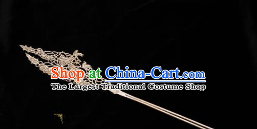 China Hanfu Silver Hair Stick Traditional Handmade Ancient Empress Hairpin Tang Dynasty Queen Hair Accessories