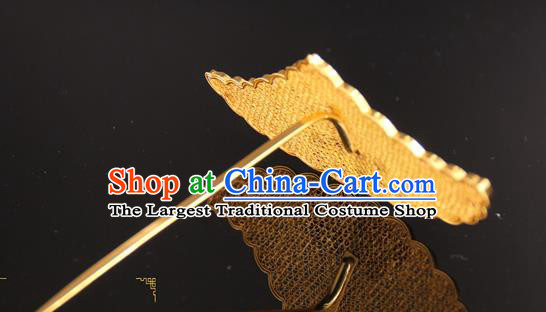 China Ancient Ming Dynasty Empress Gems Hairpin Handmade Queen Blueing Hair Crown Traditional Palace Headpiece