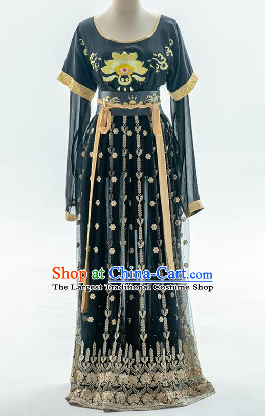China Traditional Tang Dynasty Palace Lady Historical Clothing Ancient Princess Hanfu Dress Costumes