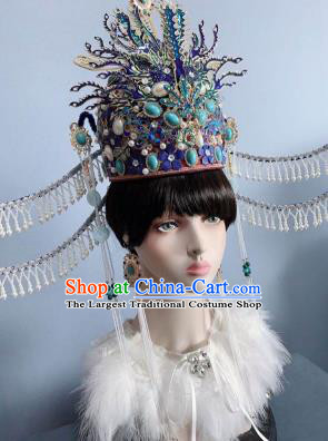 China Traditional Ming Dynasty Imperial Empress Phoenix Coronet Ancient Court Woman Headwear