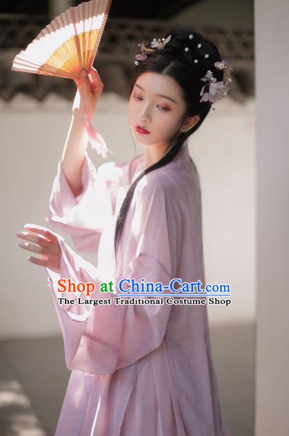 China Ancient Country Girl Historical Clothing Traditional Song Dynasty Young Lady Hanfu Costume