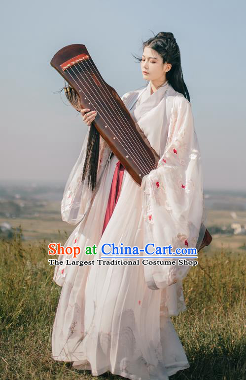 China Ancient Royal Princess Hanfu Clothing Traditional Song Dynasty Court Beauty Embroidered Historical Costumes