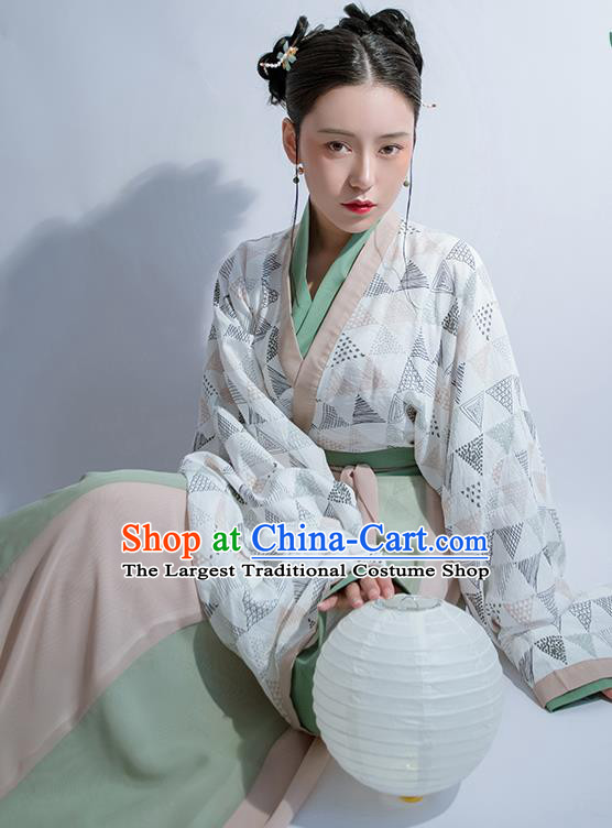 China Ancient Palace Lady Hanfu Dress Clothing Traditional Jin Dynasty Court Princess Historical Costumes
