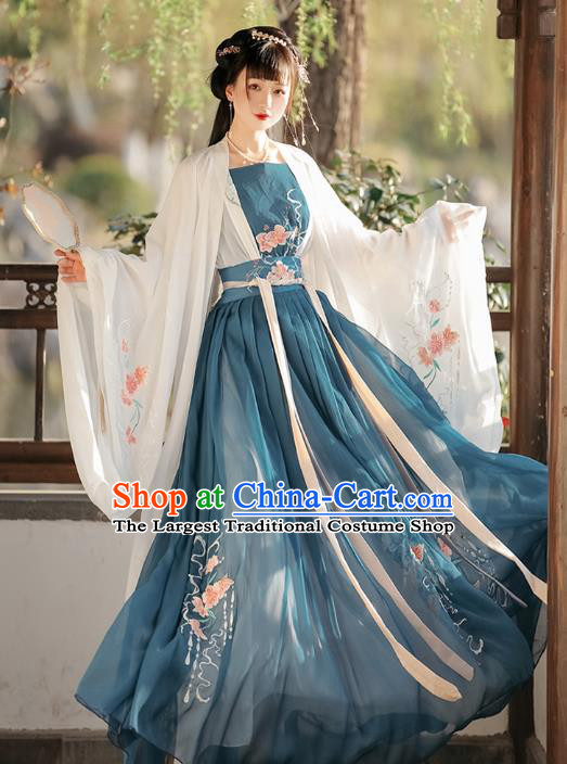China Traditional Tang Dynasty Princess Historical Clothing Ancient Hanfu Dress Young Beauty Costumes