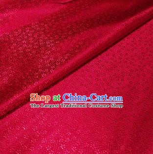Chinese Classical Babysbreath Pattern Design Deep Red Brocade Fabric Asian Traditional Satin Silk Material