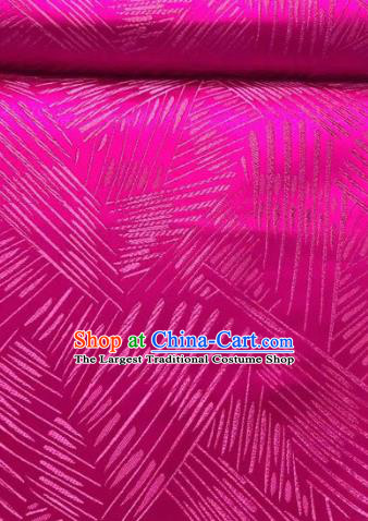 Chinese Classical Meteor Shower Pattern Design Rosy Brocade Fabric Asian Traditional Satin Silk Material