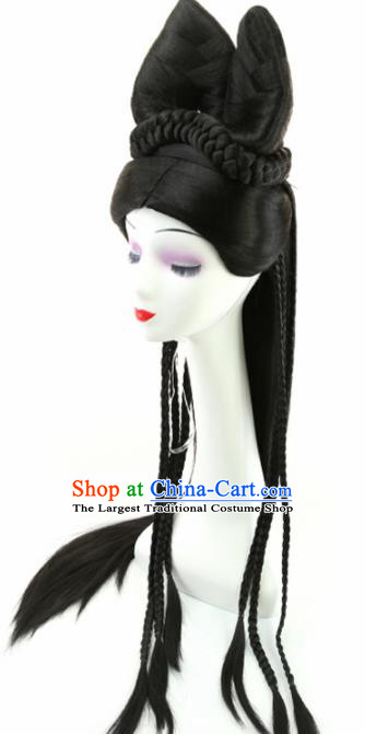 Chinese Ancient Princess Wigs Hair Accessories Drama Goddess Chignon for Women